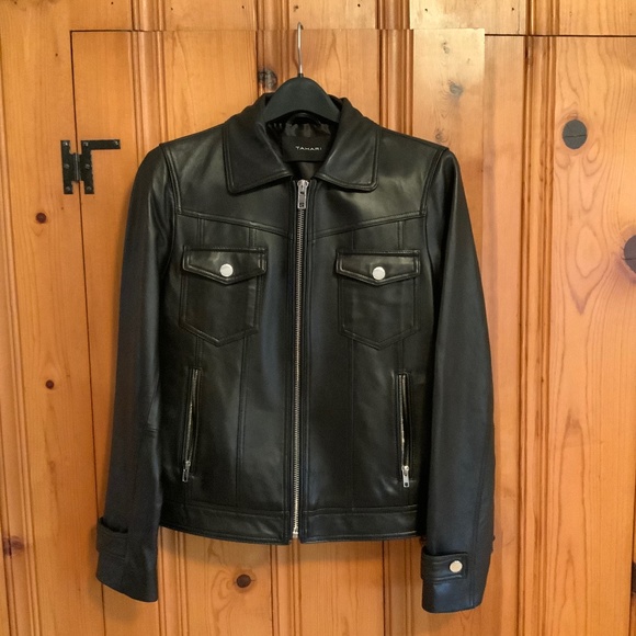 Tahari Jackets & Blazers - Tahari Leather Coat